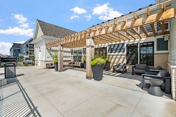 Outdoor pool with sundeck